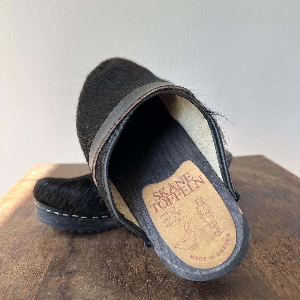 Cowhide Clogs Skane Toffeln Size 38